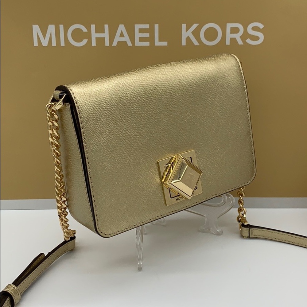 MICHAEL KORS LUNA SM CLUTCH XBODY LEATHER - Picture 6 of 16